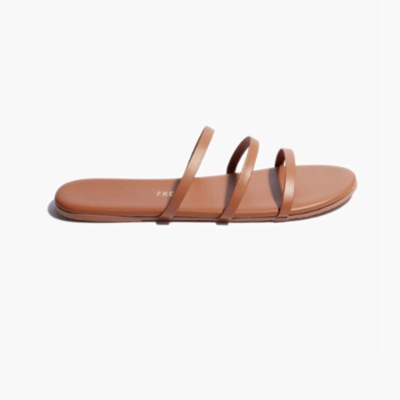 NEW TKEES Made In Brazil Leather Emma Flat Strappy Sandals in Au Natural 7252j1 - Picture 5 of 10